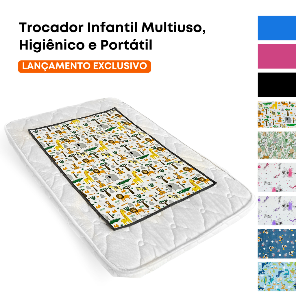 Trocador Infantil Impermeável Dupla Face Infantil Bebê Higiênico Portátil Macio Não Esquenta