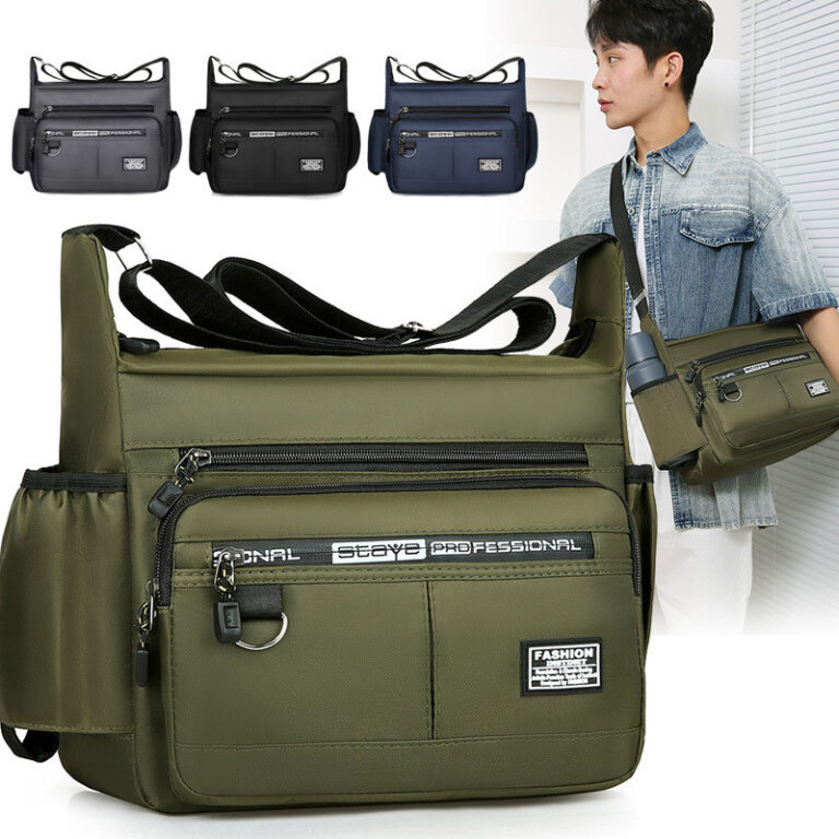 Mens multi bolso mochila grande capacidade um ombr