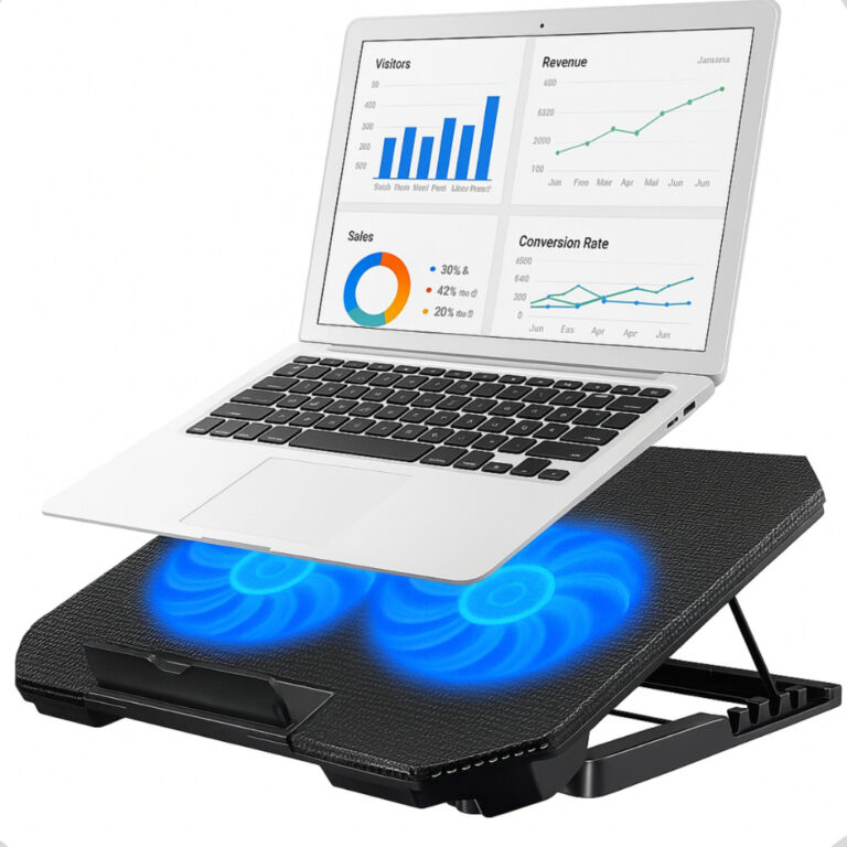 Suporte Para Notebook Com 2 Coolers Ventoinhas Fan