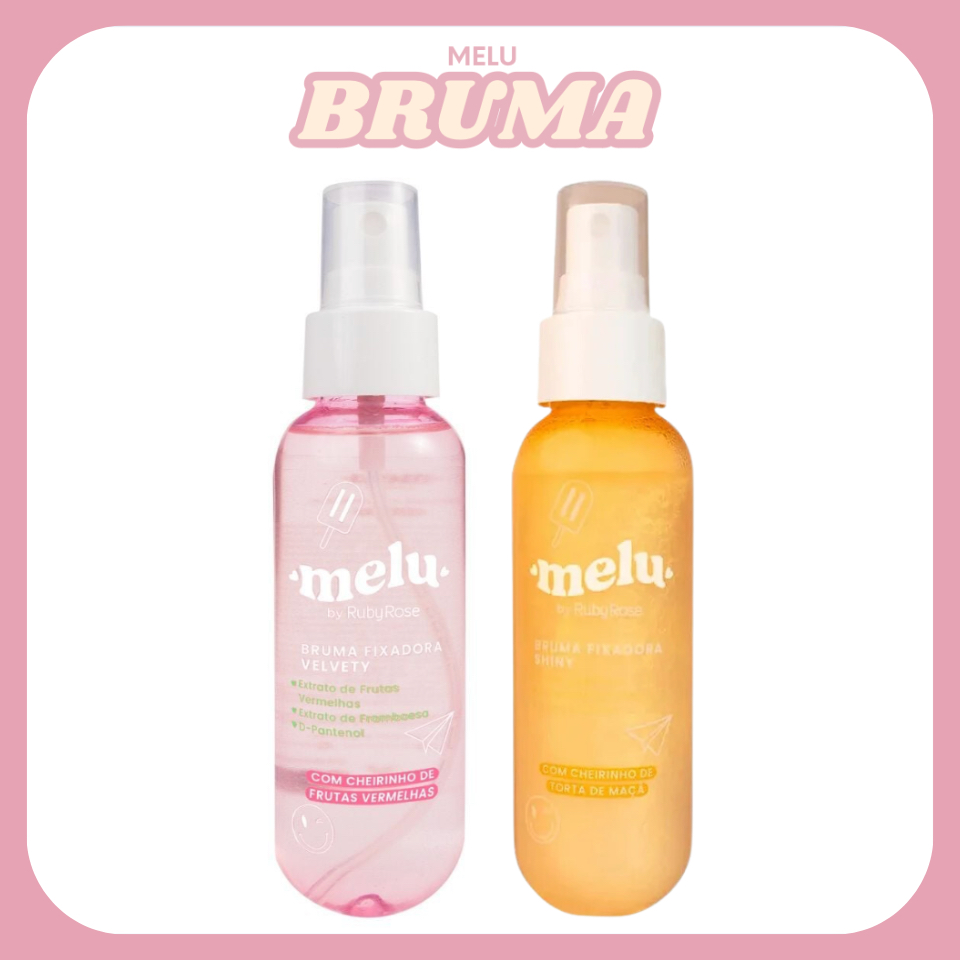 Bruma Fixadora de Maquiagem Facial MELU BY RUBY ROSE – Matte e Glow