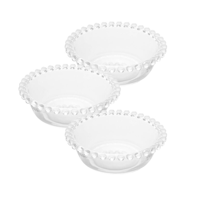 Conjunto 3 Bowls Petisqueira de Cristal Pearl Wolf