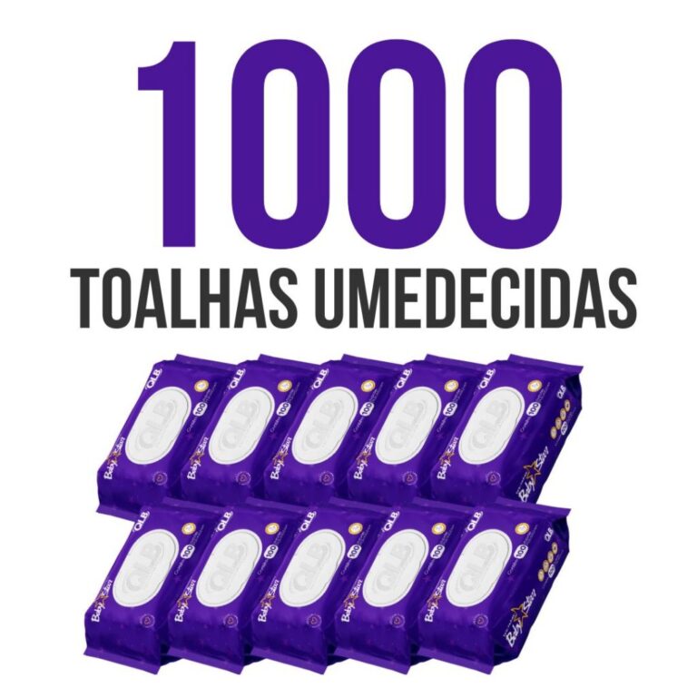 Kit com 10 Lenços Umedecidos Baby Star Roxa com 1