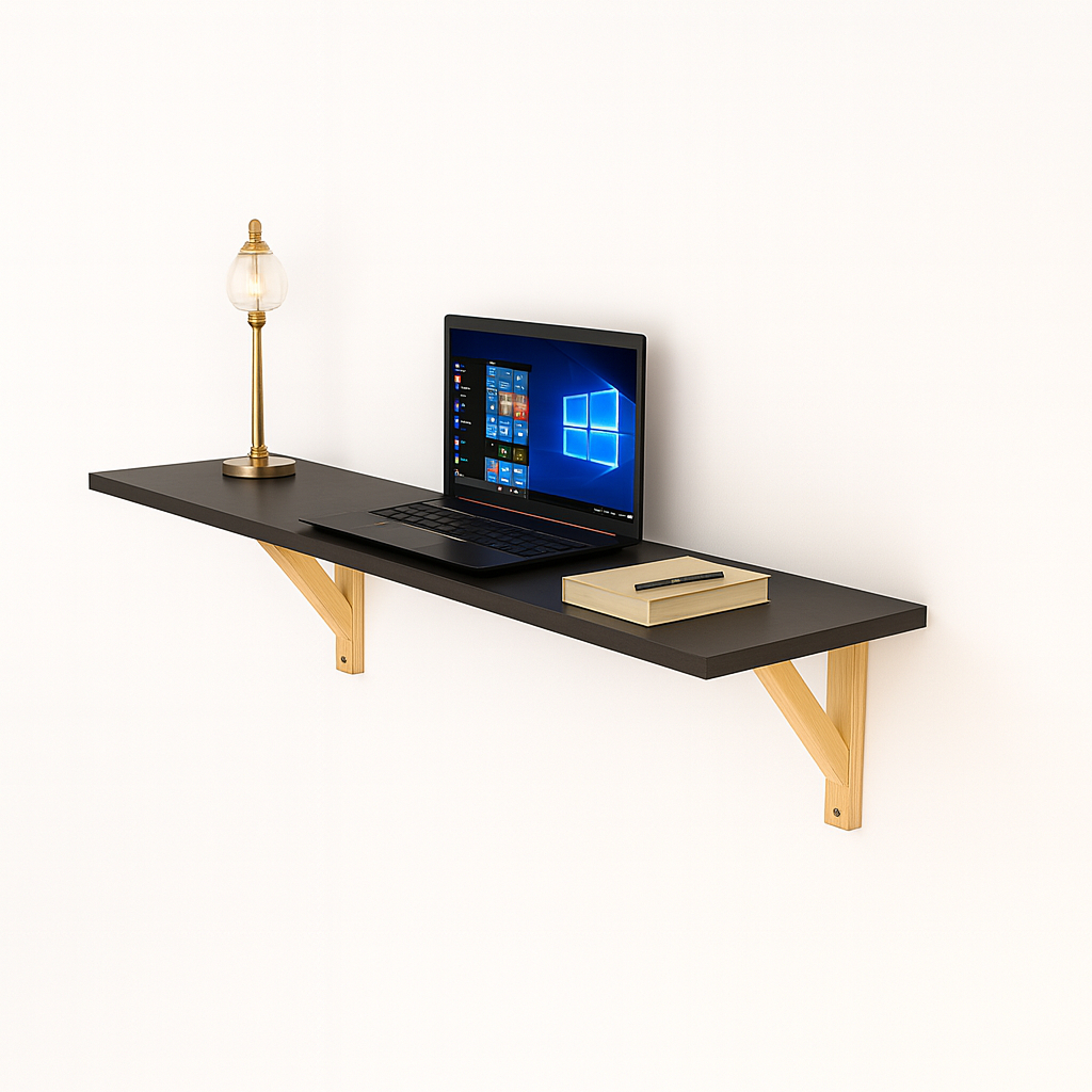 Mesa suspensa vários tamanhos MDF 90  120 mão francesa industrial computador prateleira gamer home o