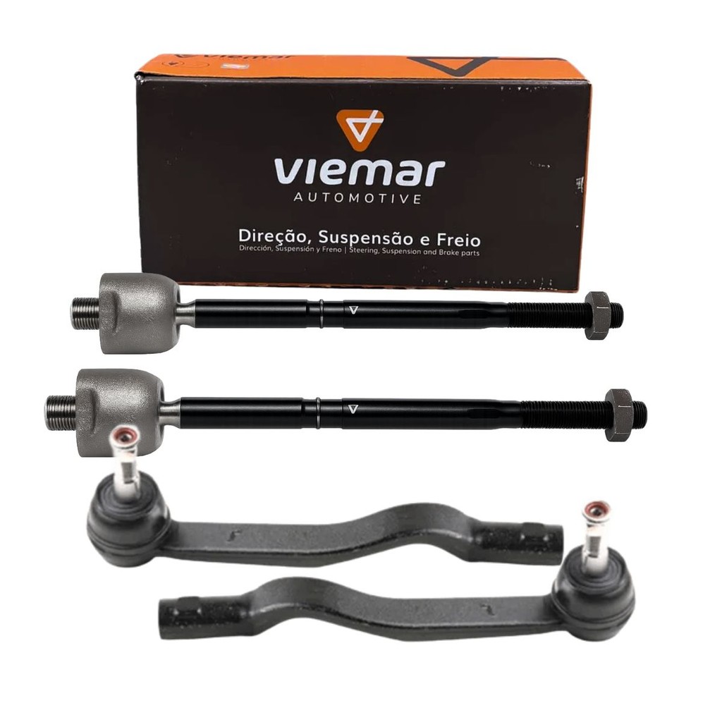 Kit Terminal Ponteira + Terminal Barra Axial Logan Sandero 2007 até 2014 Viemar