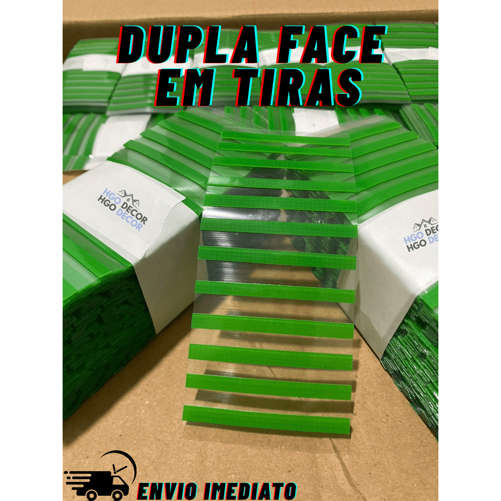 Fita Dupla Face Extra Forte Fracionada Pronta Entrega Para Placa PVC 3D Painel Ripado Cabeceira