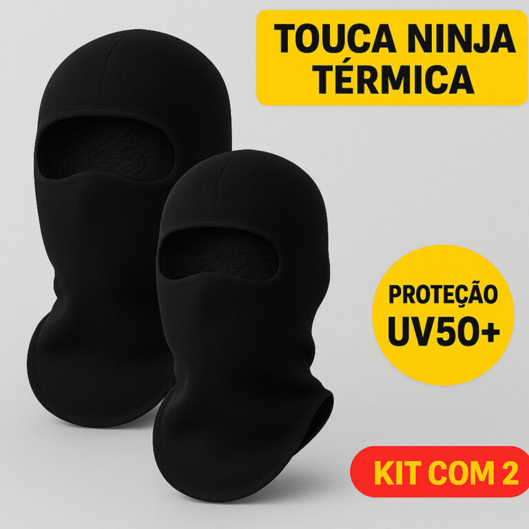 kit 2 Touca Ninja Balaclava Térmica Unissex Com F