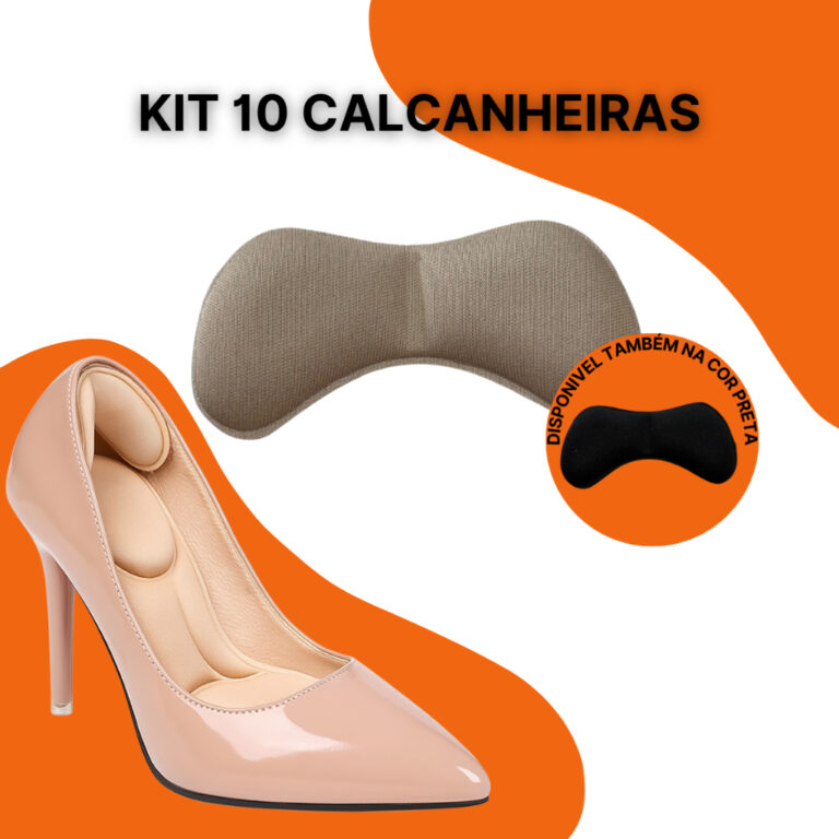 Kit de 10 Almofadas Autoadesivas de Calcanhar para