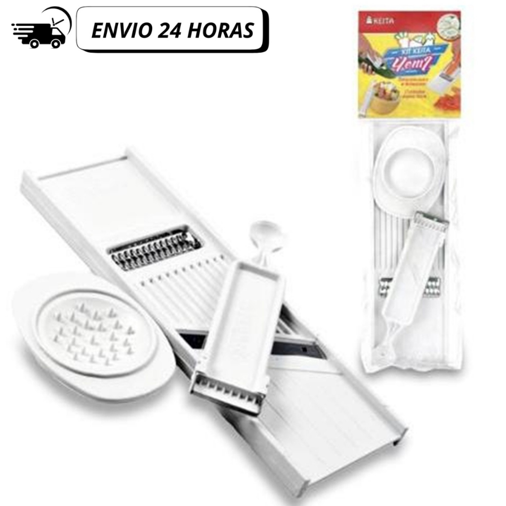 4 EM 1 CORTADOR FATIADOR E RALADOR C/BOLEADOR DE LEGUMES KEITA