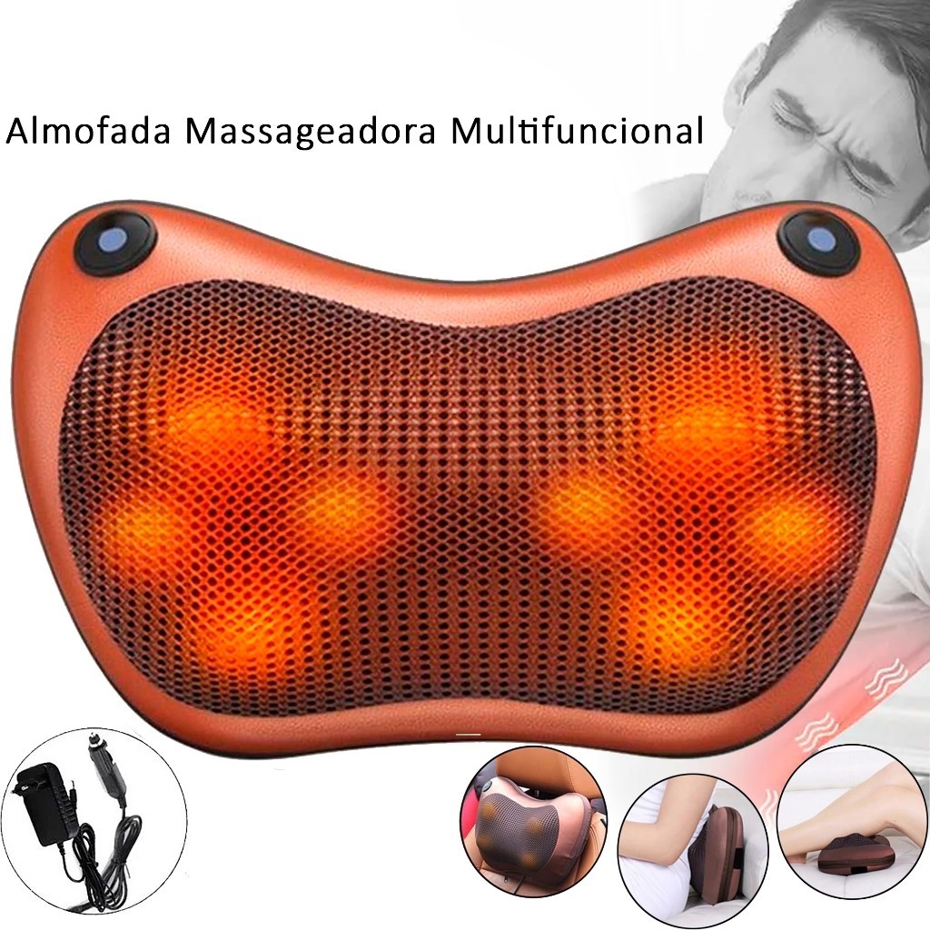 Almofada Massageadora Shiatsu Lombar com Aquecimento Infravermelho