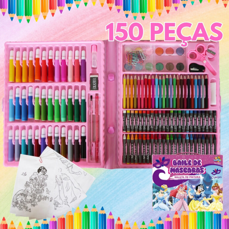 Estojo de Pintura Infantil com 150 Peças – 