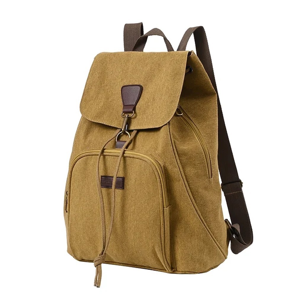 Mochila Bolsa Lona Feminina Trabalho Urbana Zíper Alça