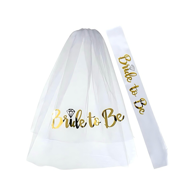 Kit véu e faixa bride to be noiva despedida de solteira festa chá de lingerie noivado dourado rose