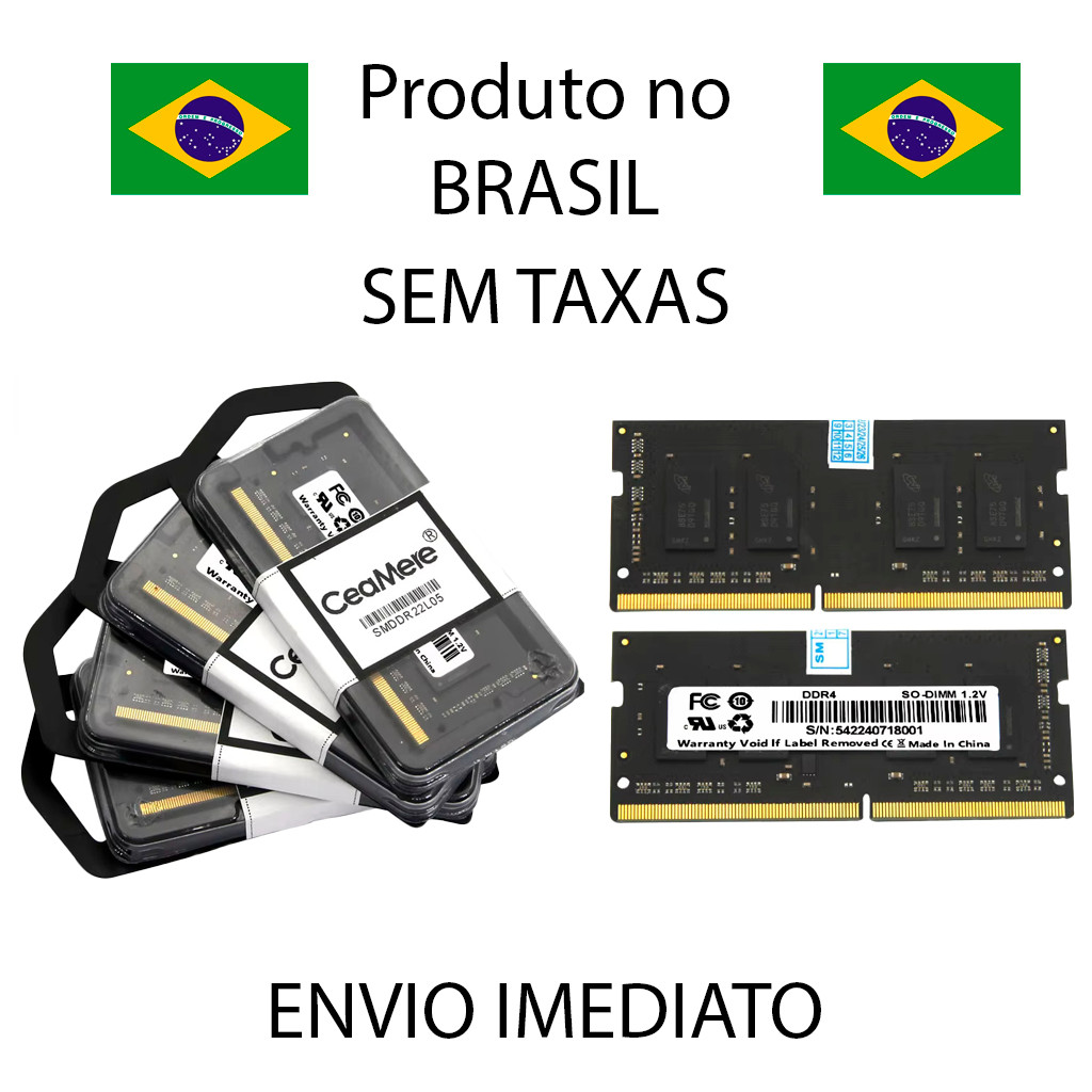 Memória RAM DDR4 NOTEBOOK 8GB 3200MHz CeaMere Original NO BRASIL SEM IMPOSTO LAPTOP