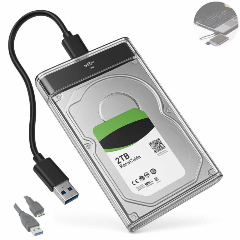 Case Para HD SSD 2.5 Externo Transparente Slim USB