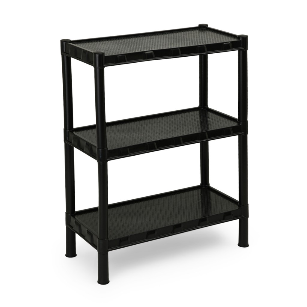 Estante Prateleira Modular Multiuso Organizadora Plástico Com 3 Prateleiras Reforçado – COM PEZINHOS