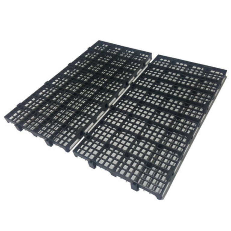 Kit 10 Peças Pallet Estrado Piso Plástico Preto 