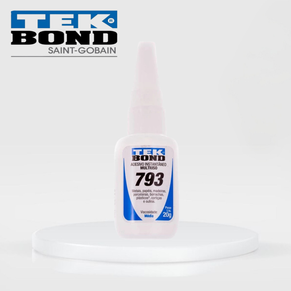 Cola Instantânea Tek Bond 793 20g  Fixação Precisa e Secagem Rápida
