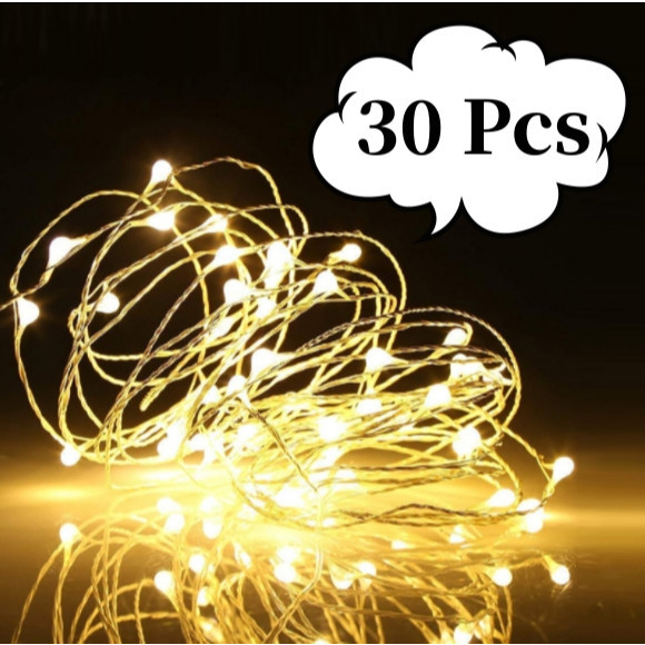 30 Fio Luzes De Fada Led 2 Metros Para Festa Em Ca