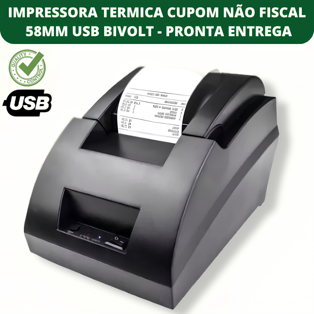 Impressora Termica Cupom Nao Fiscal 58mm Pc Bivolt – Pronta entrega