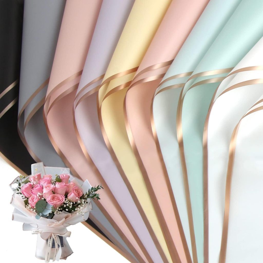 KIT 20/40 Unidades Papel Para buquê de Flores e Buquês Impermeável Aromático
