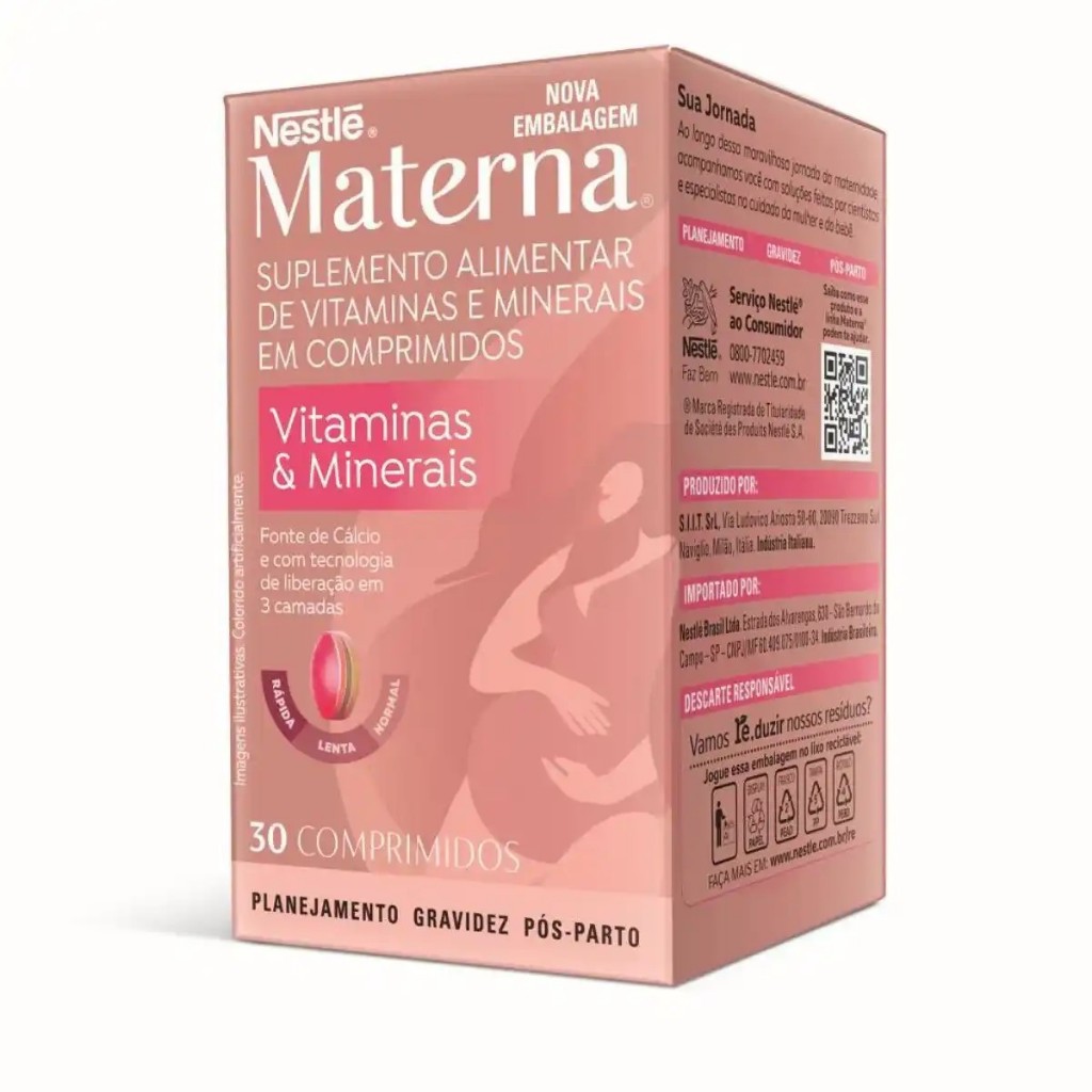 Materna Nestle c/30 Comprimidos – Vitamina para Gestantes