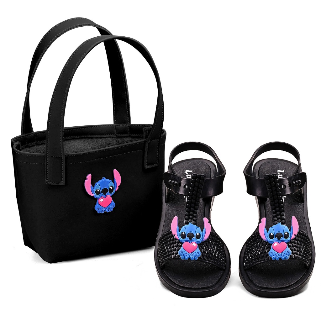 Sandália Infantil Blogueirinha Leve Confortável com Bolsa