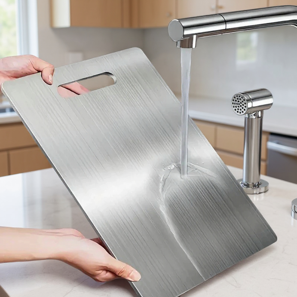 Tábua De Corte Inox Aço 304 Inoxidável Antibacteriana À Prova De Mofo 33cm tábua de cozinha e Restau