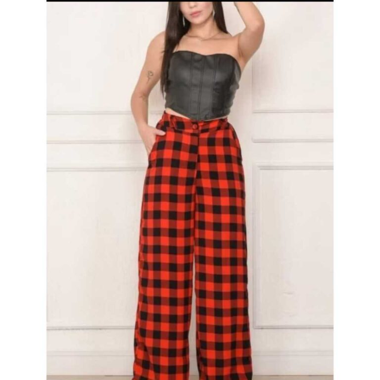 Pantalona Flanelada Estilo Xadrez  Look Urbano Des