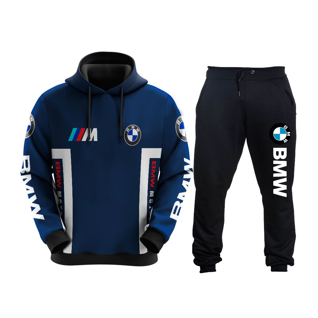 kit Conjunto De Moletom Blusa E Calça Bmw Carro E Moto Escolha Modelo