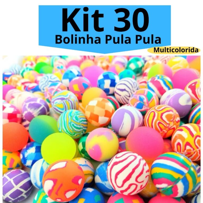 Kit 30 Bolinhas Pula Pula Multicoloridas Brinquedo