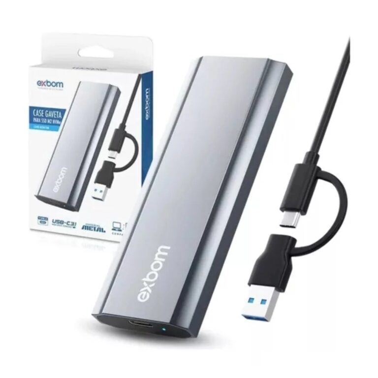 Case gaveta para SSD NVME 2230 a 2280 USB 3.1 e US
