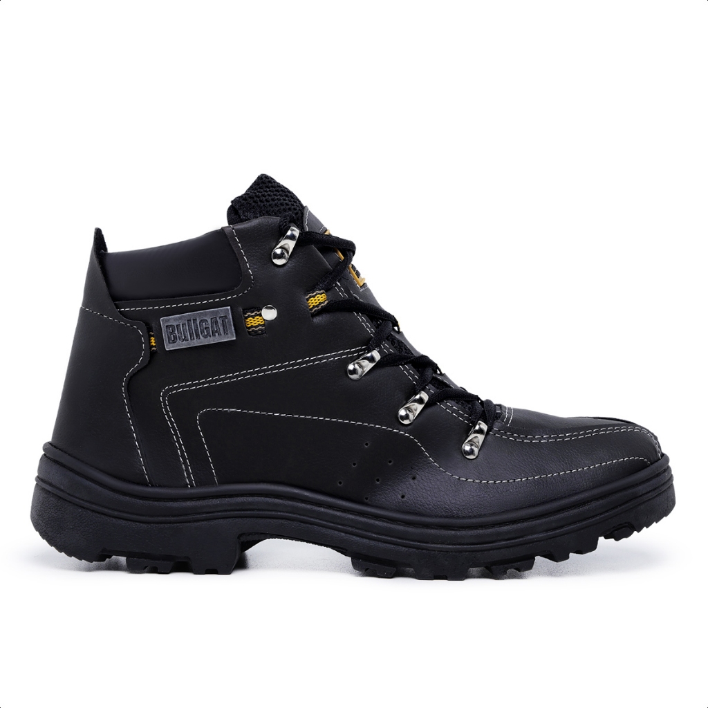 Bota Masculino Coturno Bullgat Cano Médio Motoqueiro Da Moda