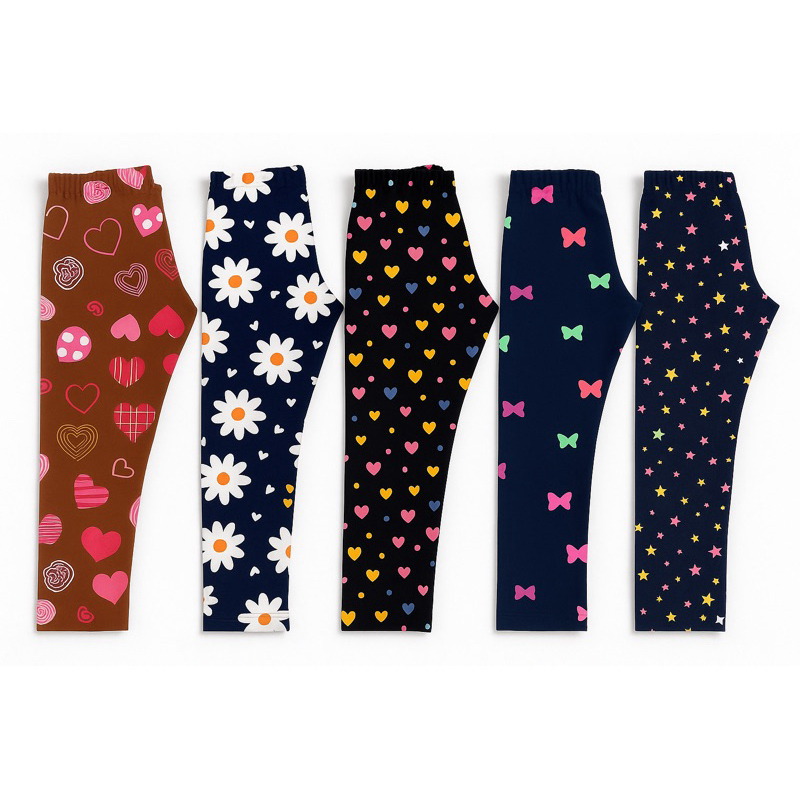 Kit Calça Legging Infantil, Algodão Tamanhos 1 ao 10.