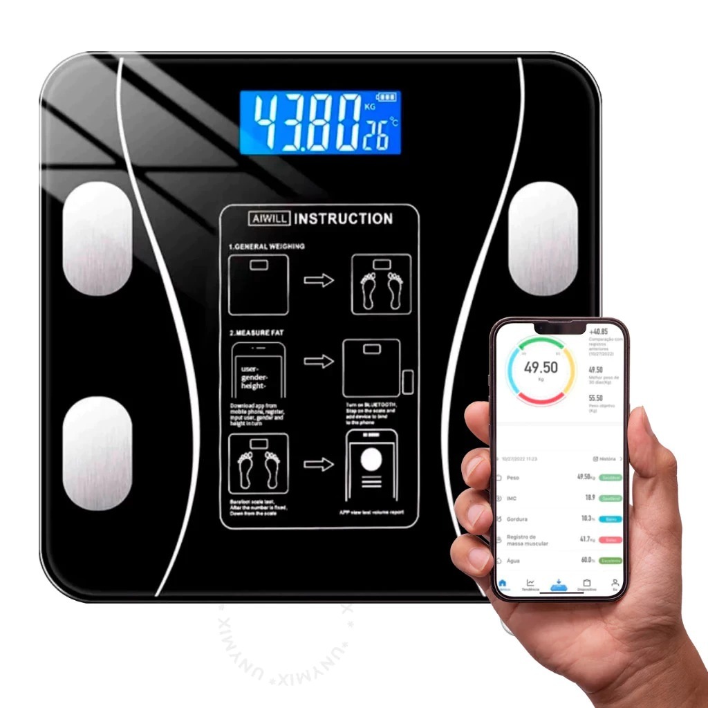 Balanças de bioimpedância digital profissionais suportam balanças digitais eletrônicas de até 180 kg
