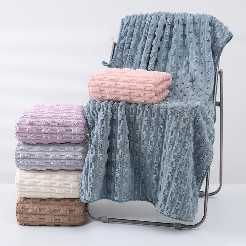 Toalha de Banho Coral Fleece  Macia, Grossa, Secagem Rápida e Alta Absorção