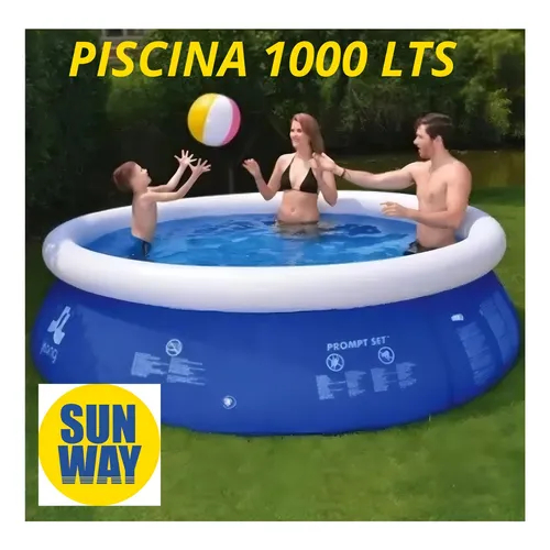 Piscina Inflável Redonda com Borda SUNWAY 1000 LT