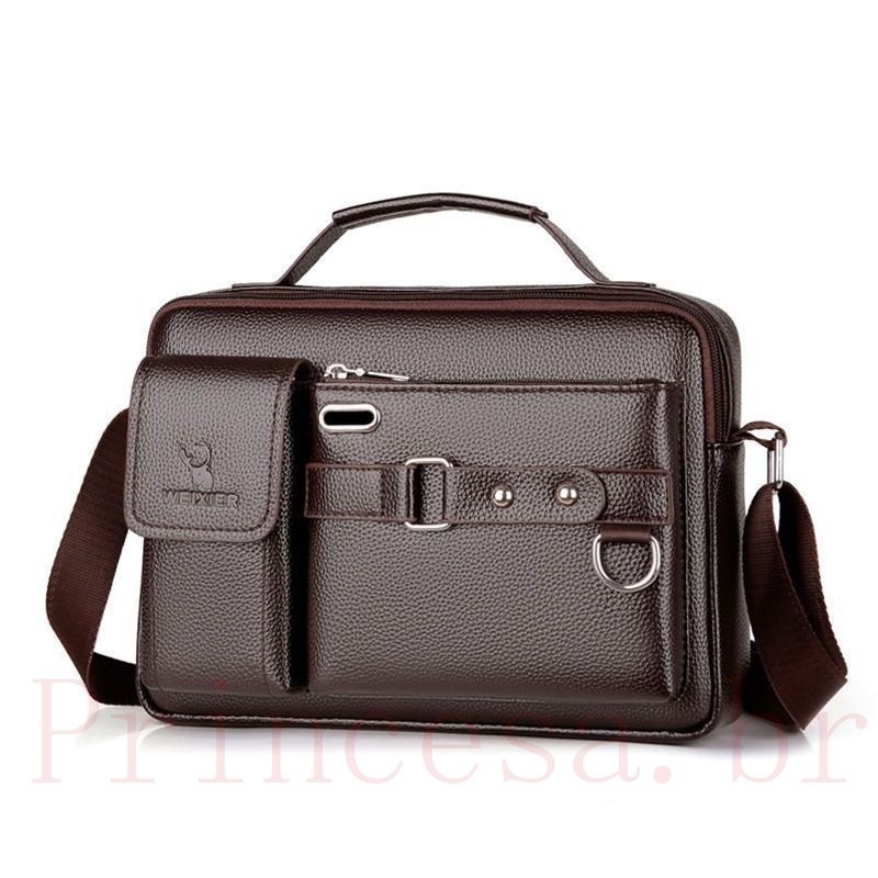 Bolsa De Ombro Social Para Homens/Couro Mensageiros . Tote Casual De Tecido Atualizado , Resistente