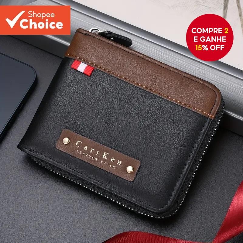1 Peça Retro Costura Masculina Carteira Multifuncional para Meninos