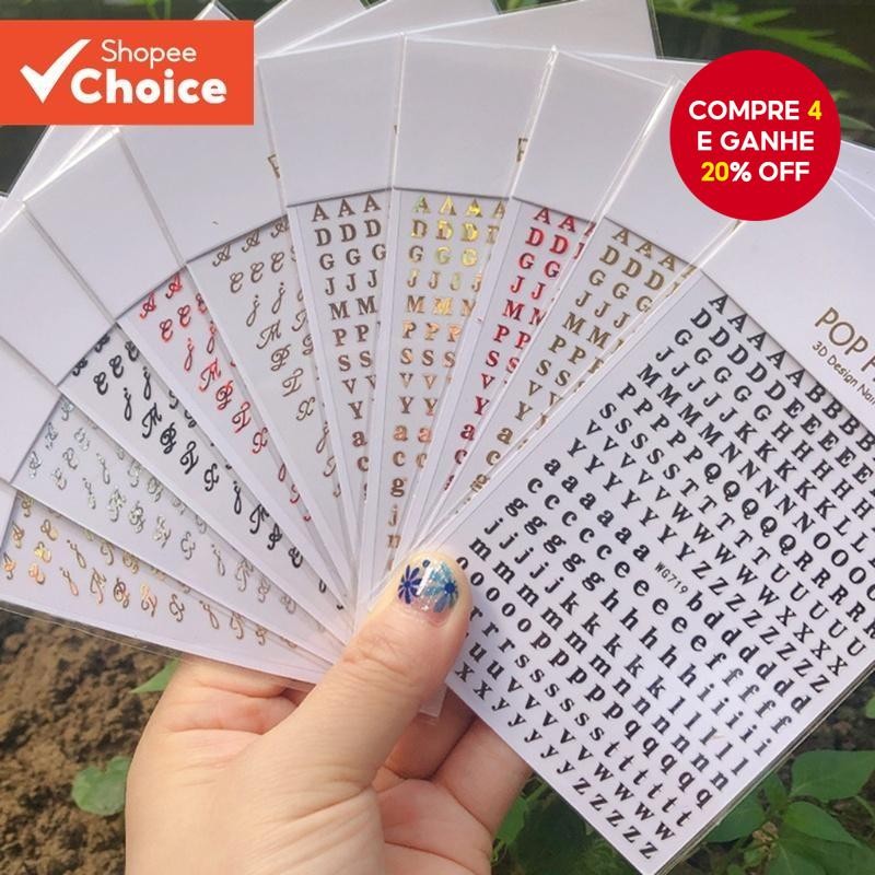 SIY 26 Cartas Em Letras Maiúsculas E Minúsculas Auto-Adesivas Para Envelopes