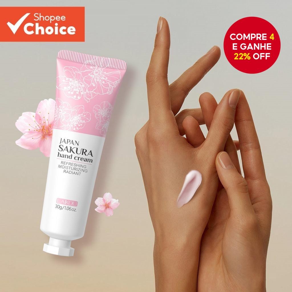 LAIKOU Japão Sakura Creme Para As Mãos Reparador Ro ugh Clareamento Nutritivo A Pele 30g