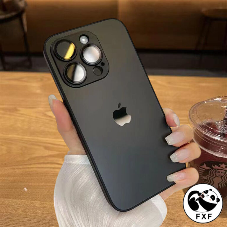 Capa Luxuosa De Acrílico De Titânio Para iPhone 