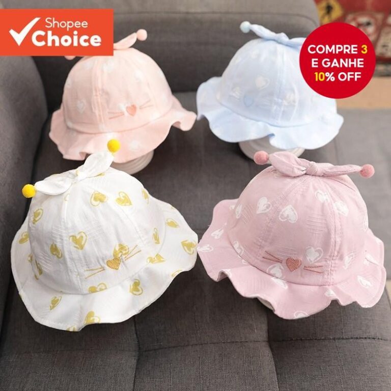 Bonito Estampado Criança Chapéu De Pescador Ao A