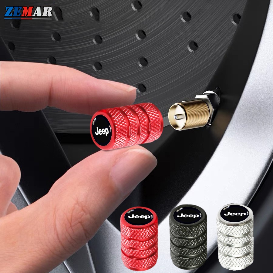 Jeep 4Pcs Tampas De Válvulas Para Pneus De Jipe Carro Bicicletas Automotivas Peças Metálicas Impress