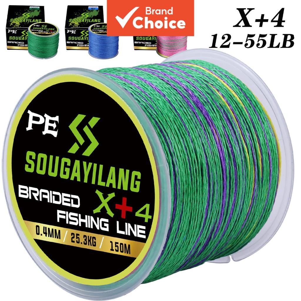Linha De Pesca Sogayilang 4X PE 150M Trançada Multifilamento Resistente Ao Desgaste 5.6kg-25.3kg , A