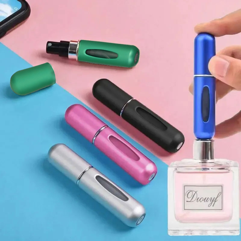 Frasco De Perfume De Alumínio Com Bomba Automática Portátil De 1 Unidade : Recipiente De Spray Recar