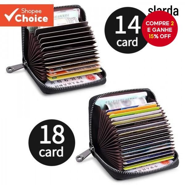 Porta-Cartões Acordeão RFID-Mini Carteira Unisse