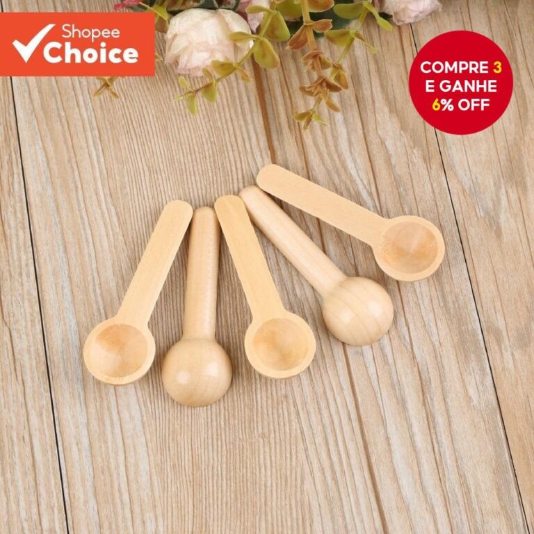 5pcs Pequenas Colheres De Sopa De Madeira Pás De 