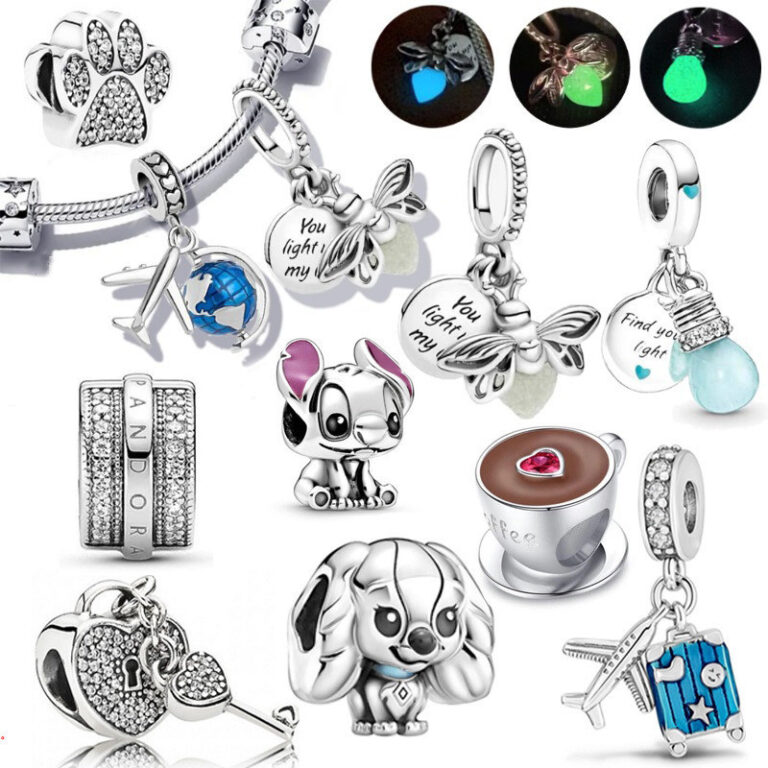 Berloques de Prata 925 Charms Balões Aviões Caf�