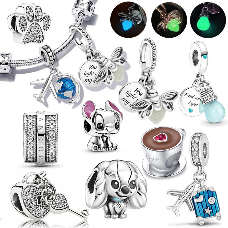 Berloques de Prata 925 Charms Balões Aviões Café Charme Clássicos Acessorios