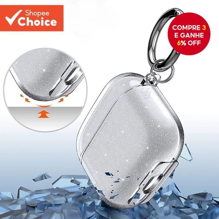 Capa Protetora Transparente Brilhante Para AirPods